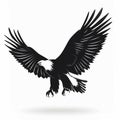A black and white eagle is flying in the air Royalty Free Stock Photo