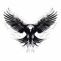 Black And White Eagle Tattoo Design For Man, Woman, And Child