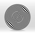 Black and white echo circle sound wave
