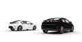 Black and White Electric Cars