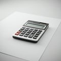 Black and white electronic calculator with a clear digital display showing the number Royalty Free Stock Photo