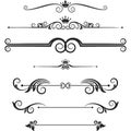 Black and white elegant ornamental design elements for graphic resources and decoration purposes vector illustration Royalty Free Stock Photo