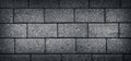 Black and white empty brick wall. Panorama. Banner. Royalty Free Stock Photo