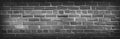 Black and white empty brick wall. Panorama. Banner. Royalty Free Stock Photo