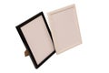 Black and white empty photo frame isolated on white background Royalty Free Stock Photo