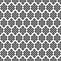 Black and white endless knot seamless pattern