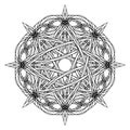 Abstract octagonal entwined tracery in ancient style Royalty Free Stock Photo