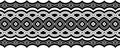 Black and white ethnic geometric border template in African, Mexican, Native American and oriental print style for coloring and de