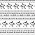 Black and white ethnic seamless pattern background. Fashion textile print or package design Royalty Free Stock Photo