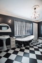 Black and white expensive bathroom Royalty Free Stock Photo