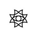 Black and white eye logo icon Royalty Free Stock Photo