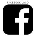Facebook logo with vector Ai file. Squared Black & white.