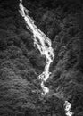 Black and White Falling River Royalty Free Stock Photo