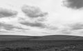 Black and White Farm Hills on the Horizon in Iowa