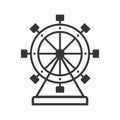 Black and white ferries wheel illustration Royalty Free Stock Photo