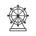 Black and white ferris wheel illustration Royalty Free Stock Photo