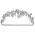 Black and white fire border