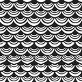 Black and White Fish Scale Pattern Design Generative AI Royalty Free Stock Photo