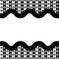 Black and White Fleur De Lis Pattern Fabric Background Royalty Free Stock Photo