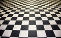 Black and white floor tiles Royalty Free Stock Photo