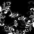 Black and white floral background