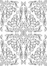 Black and white floral damask pattern. Black and white floral pattern. Royalty Free Stock Photo