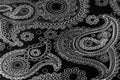 Black and white floral fabric Royalty Free Stock Photo