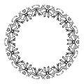 Black and white bows frame ornamet Royalty Free Stock Photo