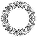 Floral frame ornamet hand drawn Royalty Free Stock Photo