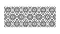 Black and White Floral Geometric Pattern Vector, vector design Generative AI Royalty Free Stock Photo