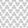 Black and white floral motif seamless pattern. exotic floral geomatric pattern. ethnic, indian, arabic, turkish, damask