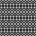Black and white floral seamless pattern Royalty Free Stock Photo