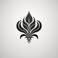 Luxury Black Flower Logo Vector Illustration