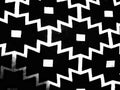 Black and White Flower Zigzag Pattern Royalty Free Stock Photo