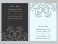 Black and white flyers with ornate floral pattern