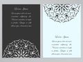 Black and white flyers with ornate flower pattern