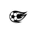 Black and white football logo vector illustration