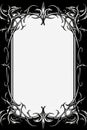 a black and white frame with ornate design Royalty Free Stock Photo