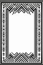 a black and white frame with an ornate design Royalty Free Stock Photo