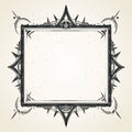 a black and white frame with ornate design Royalty Free Stock Photo