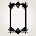 a black and white frame with an ornate design Royalty Free Stock Photo