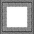 Black and white frame. Squared pattern. Decorative border with animal ornament. Zebra skin. Copy space. Fashion board.