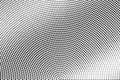 Black and white frequent halftone vector texture. Digital pop art background. Grungy dotwork gradient for vintage effect Royalty Free Stock Photo