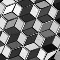 Black and white fresh modern abstrakt y background with cubes . Vector illustration. Royalty Free Stock Photo