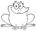Black And White Frog Female Cartoon Mascot Character