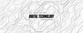 Black and white futuristic circuit board on technology background.
