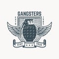 GANGSTERS BADGE-02 Royalty Free Stock Photo