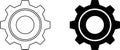 Black White Gear Icons Set Design Technology Mechanical Engineering Royalty Free Stock Photo