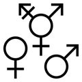 Gender Symbols Royalty Free Stock Photo