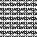 Black and white geometric abstract background, cloth seamless pattern, goose foot. Pied de poule. Vector